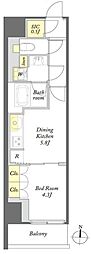 WORVE東京木場 1DKの間取図画像