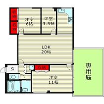 高殿マンション  ｜ 大阪府大阪市旭区高殿２丁目（賃貸マンション3LDK・1階・77.00㎡） その2