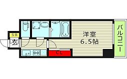 S-RESIDENCE小阪azure 11階1Kの間取り