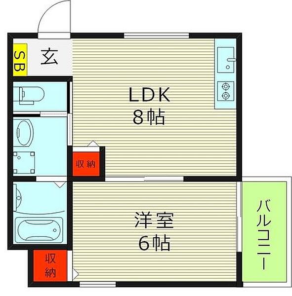 大阪府大阪市城東区諏訪４丁目(賃貸アパート1LDK・2階・35.00㎡)の写真 その2