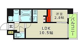 グランフェリーチェ・ナイン 1LDKの間取図画像