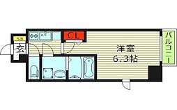 フォーリアライズ大阪ミッテ 14階1Kの間取り