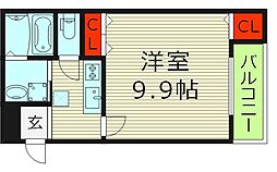 RAICA 1階1Kの間取り