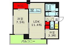 Moruan Residence 3階2LDKの間取り
