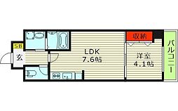 マイロード新森 6階1LDKの間取り