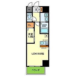 ONLYONE布施 1LDKの間取図画像