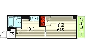 メゾンドール都島  ｜ 大阪府大阪市都島区中野町１丁目（賃貸マンション1DK・6階・22.39㎡） その2