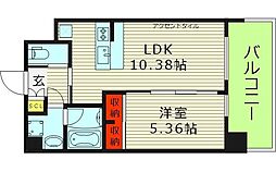 プレジオ城東 1LDKの間取図画像