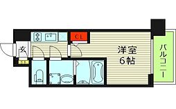 エスリード大阪城EAST 1Kの間取図画像
