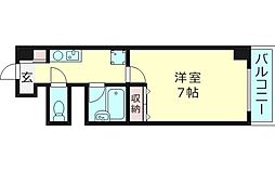 アーバン千林A 1Kの間取図画像