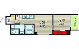 LuXe内代町 1LDKの間取図画像