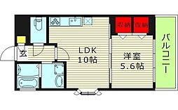 コンフォート鶴見 1LDKの間取図画像