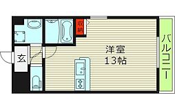 パーラム守口 ワンルームの間取図画像