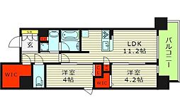 セイワパレス本町東 2SLDKの間取図画像