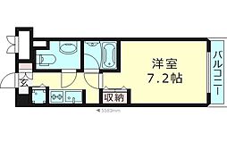アヴァンセクール京橋南 1Kの間取図画像