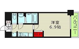 スワンズシティ大阪城コスタ 1Kの間取図画像