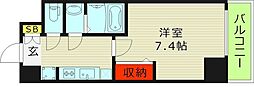 ソルテラスOSAKA MID EASTクレアスト 1Kの間取図画像
