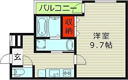 フジパレス新深江8番館 1Kの間取図画像