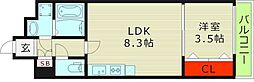 ファーストフィオーレ玉造グレイス 1LDKの間取図画像