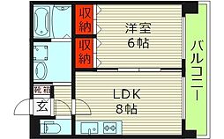 ラフィーネ・シャンブル 1LDKの間取図画像