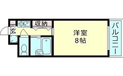 ピュアコート 1Kの間取図画像