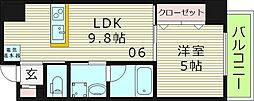 ヴァンスタージュ関目 1LDKの間取図画像