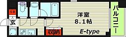 エスティメゾン京橋 1Kの間取図画像