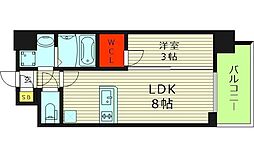 エスリード大阪城EAST 1LDKの間取図画像