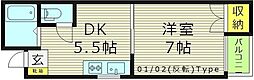 ルネッサンス都島 1DKの間取図画像