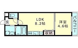フジパレス城東鴫野EAST 1LDKの間取図画像