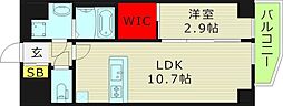 MELDIA CREST 桜ノ宮 Kirsch 1LDKの間取図画像