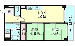 アーバンパーク関目 2LDKの間取図画像