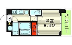ジアコスモ大阪イーストゲート 1Kの間取図画像