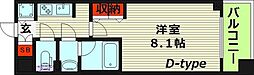 エスティメゾン京橋 1Kの間取図画像