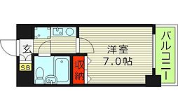 エスリード森ノ宮第2 1Kの間取図画像