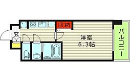 Alivis放出 1Kの間取図画像