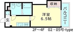 ソレアード京橋 1Kの間取図画像