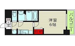 ファステート大阪上本町ソーレ 1Kの間取図画像