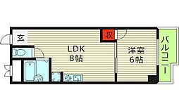 パークリッジ現代 1LDKの間取図画像