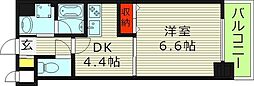 グランドールハタダビル1 1DKの間取図画像