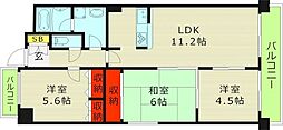 メゾン・ド・グリシーヌ 3LDKの間取図画像