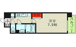 ラドゥセール都島高倉町 1Kの間取図画像