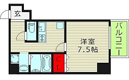 アヴェーレ早苗 1Kの間取図画像