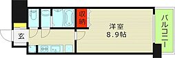 スプランディッド京橋East 1Kの間取図画像
