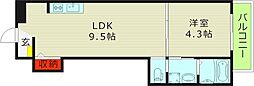 ジオグラン 1LDKの間取図画像