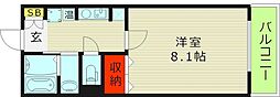 ピュアライズ・諏訪 1Kの間取図画像