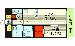 LA GRACE SENBAYASHI 1LDKの間取図画像