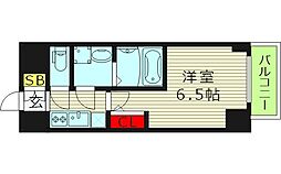 大阪市生野区巽西4丁目マンション 1Kの間取図画像