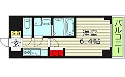 大阪市生野区巽西4丁目マンション 1Kの間取図画像