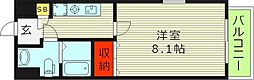 ウィンズコート今福西 1Kの間取図画像